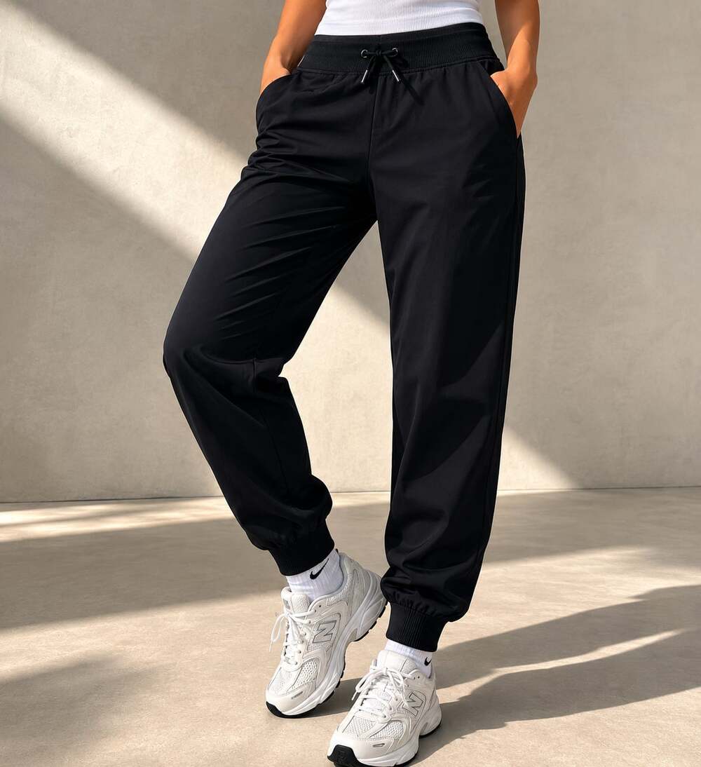 Athleta Trekkie Jogger Pants in Black size 12